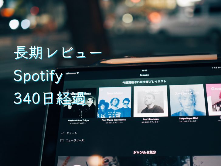 長期レビューSpotify340日経過