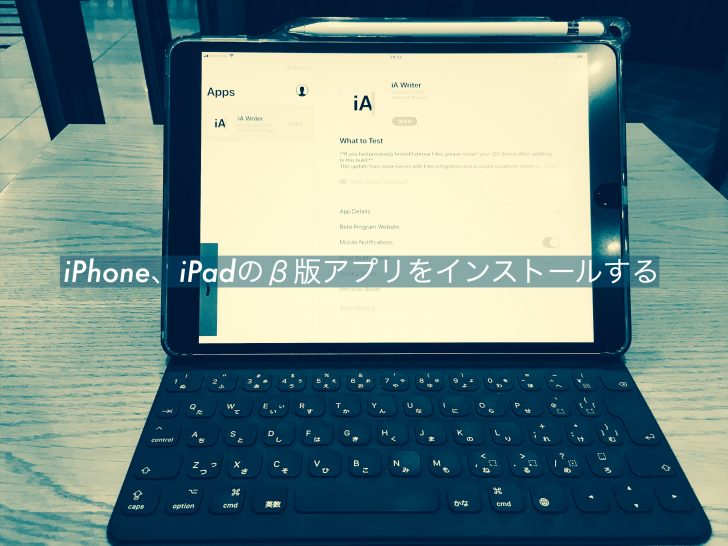 iPhoneiPadのβ版をインストールして使っている