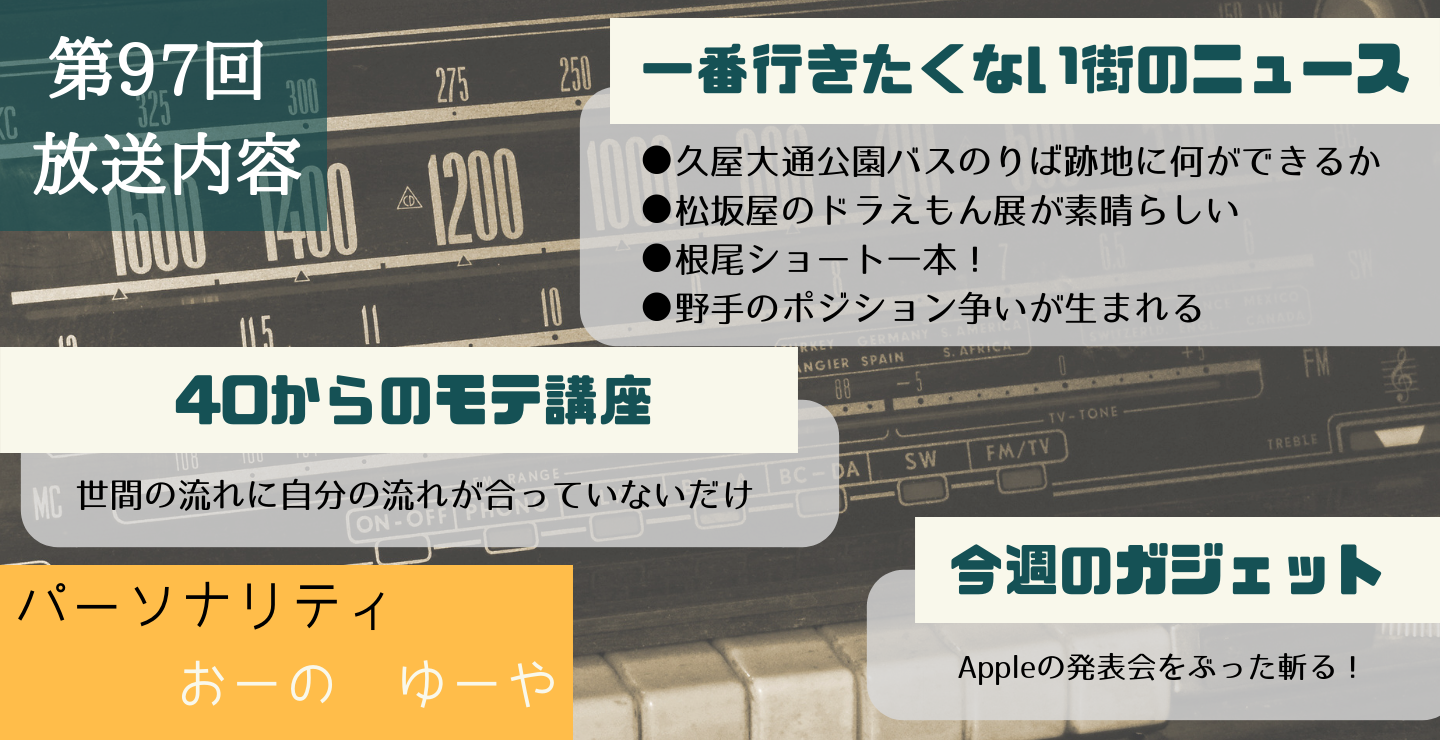 ラジオ 一番行きたくない街からこんにちは！ 第97回