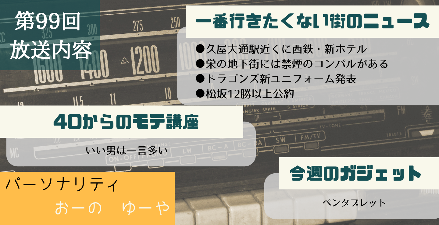 ラジオ 一番行きたくない街からこんにちは！ 第99回