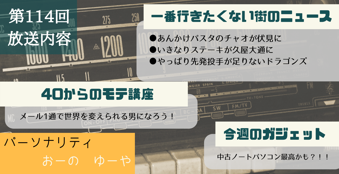 ラジオ 一番行きたくない街からこんにちは！ 第114回