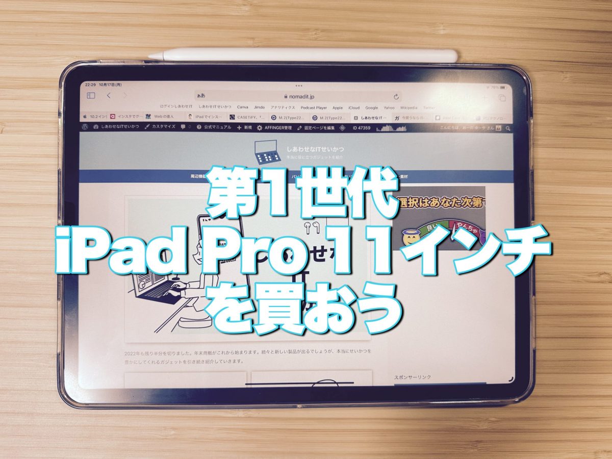 【iPad Pro 11インチ(第1世代)を買おう】お値打ち中古情報 