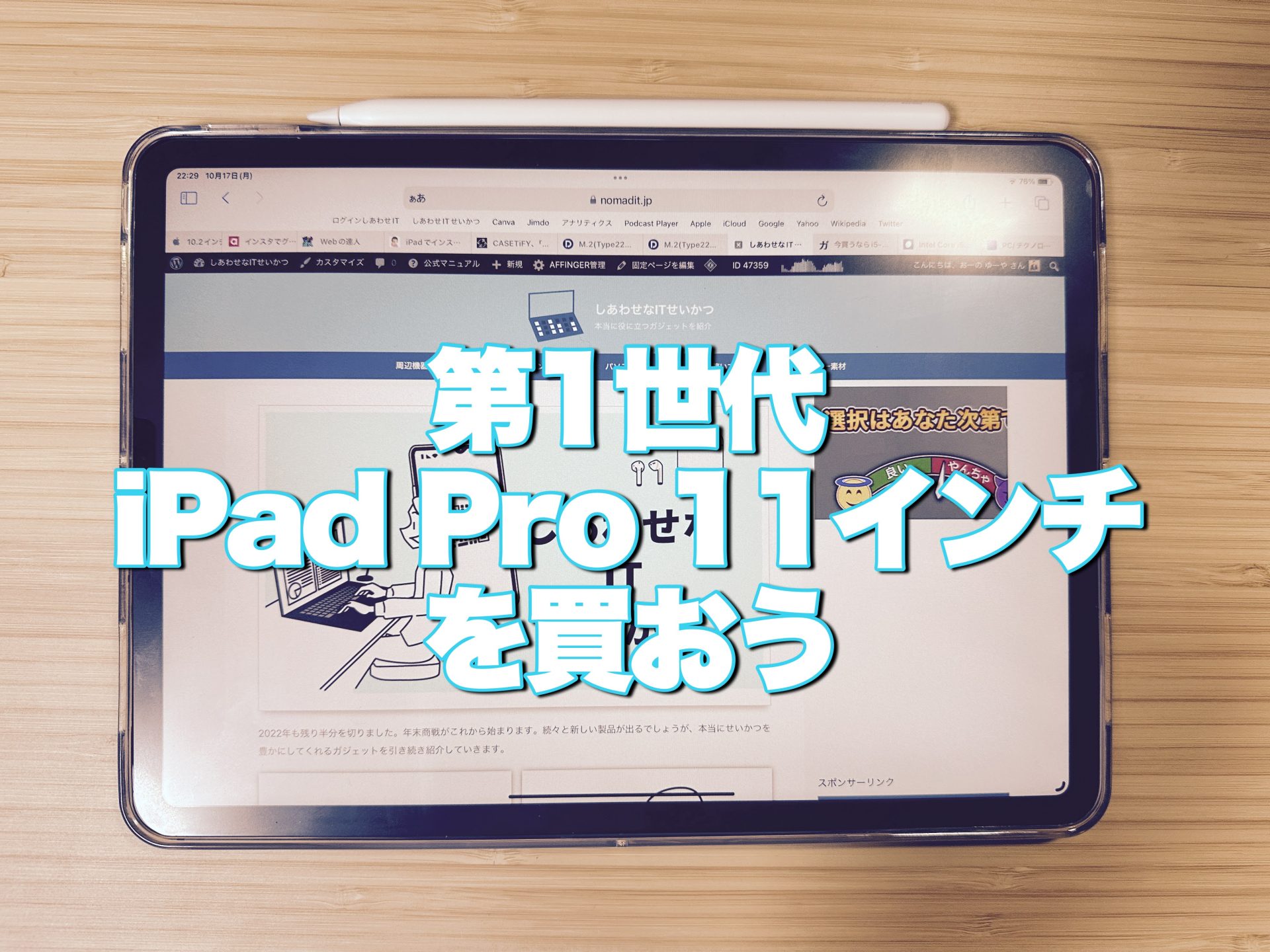 iPad Pro 11インチ(第1世代)を買おう】お値打ち中古情報 - しあわせな 